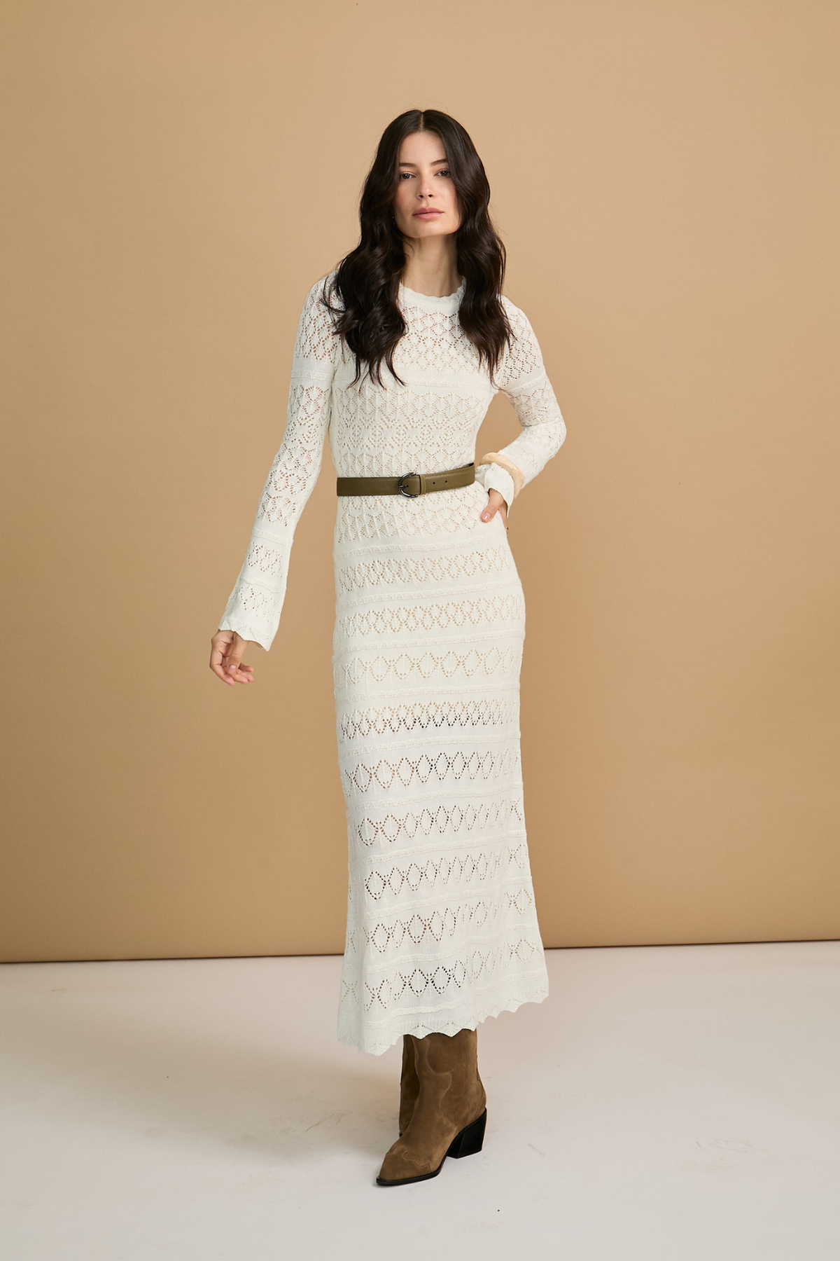 Vestido Valeria Hueso