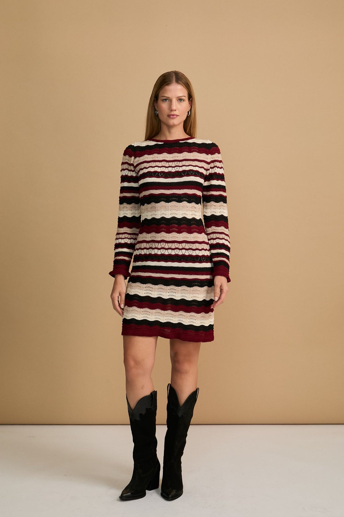 Vestido Camille Borgoña