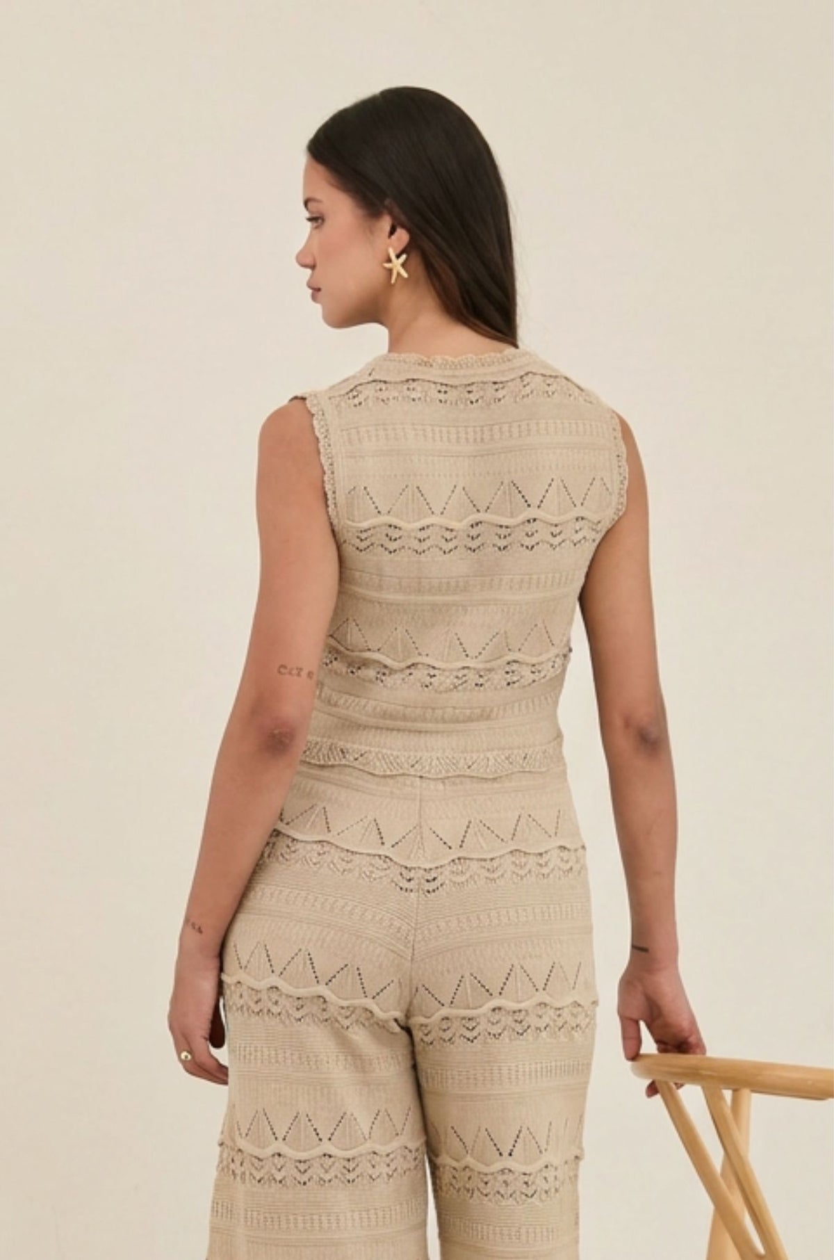 Chaleco Olivia Beige