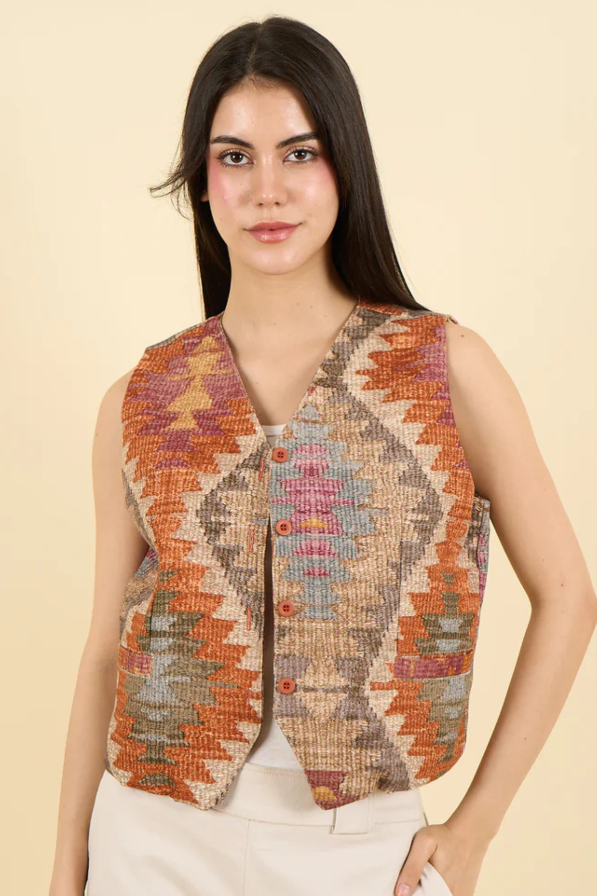 Chaleco Fiorella Bronce
