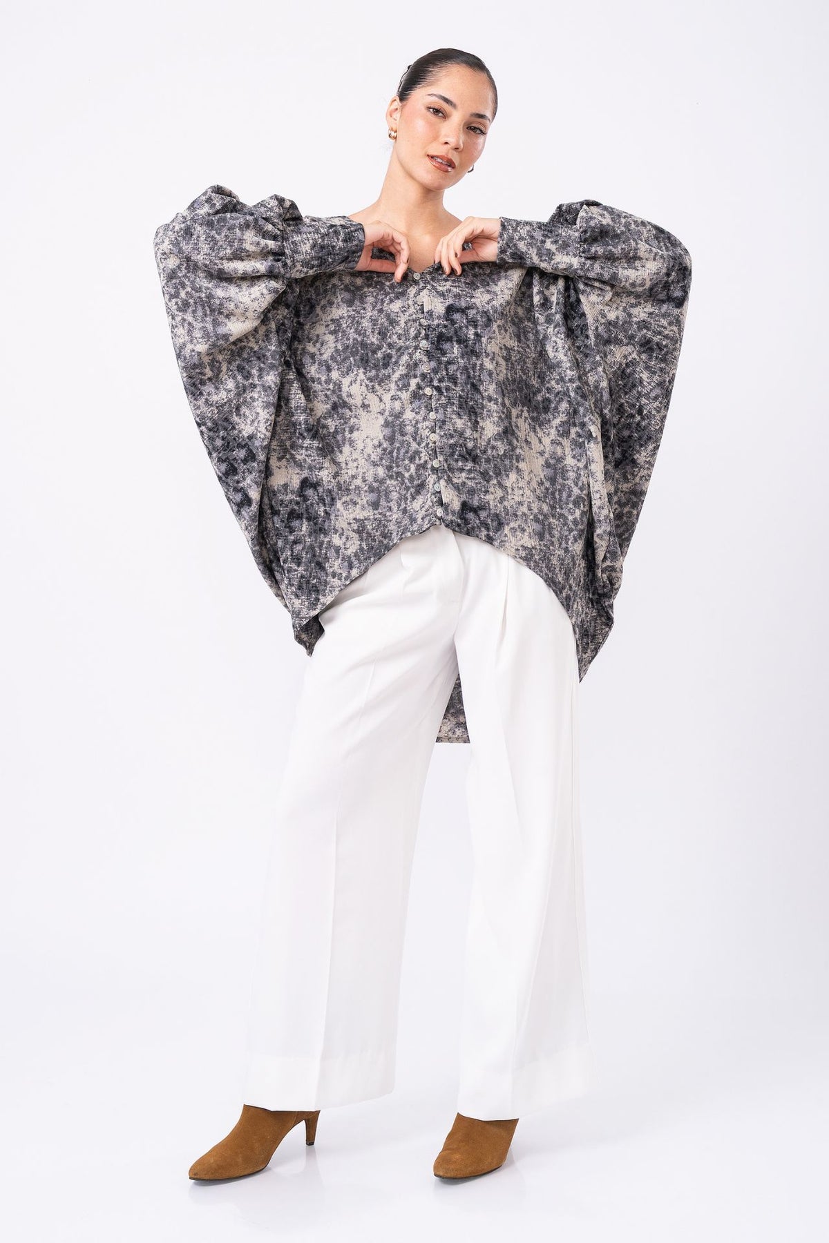 Maxiblusa Orbita Gris Granito