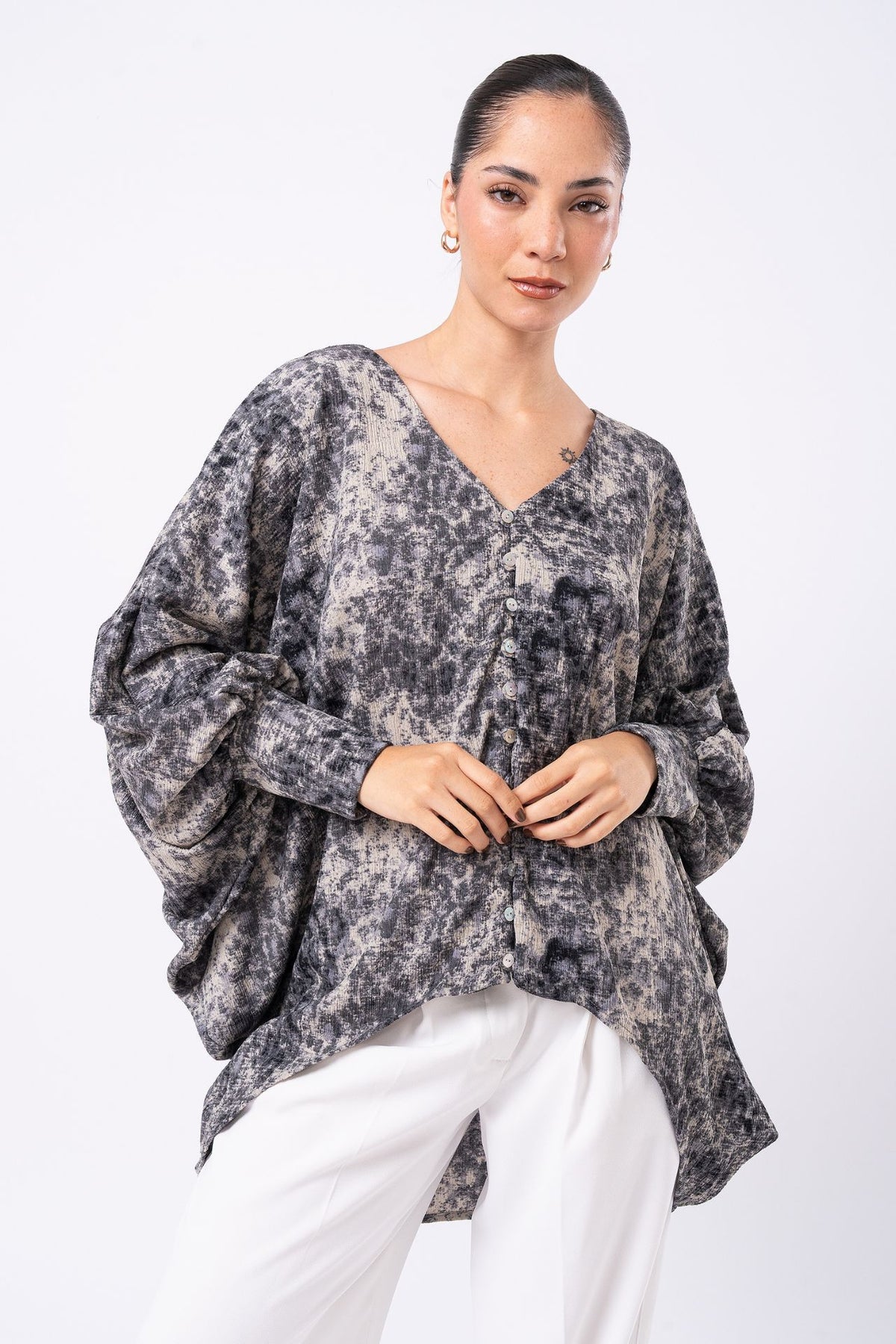 Maxiblusa Orbita Gris Granito