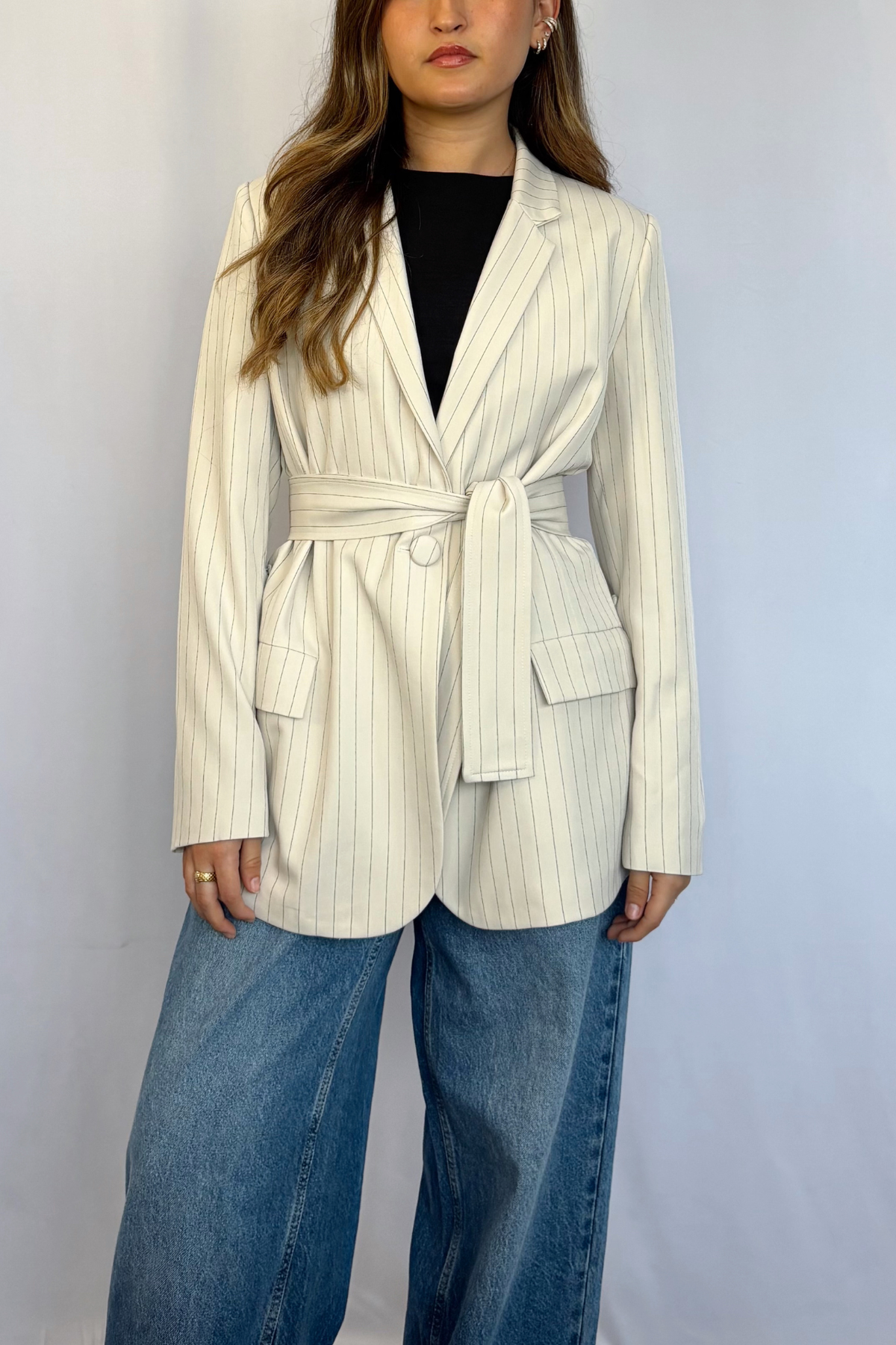 Blazer Amalia Crema Rayado