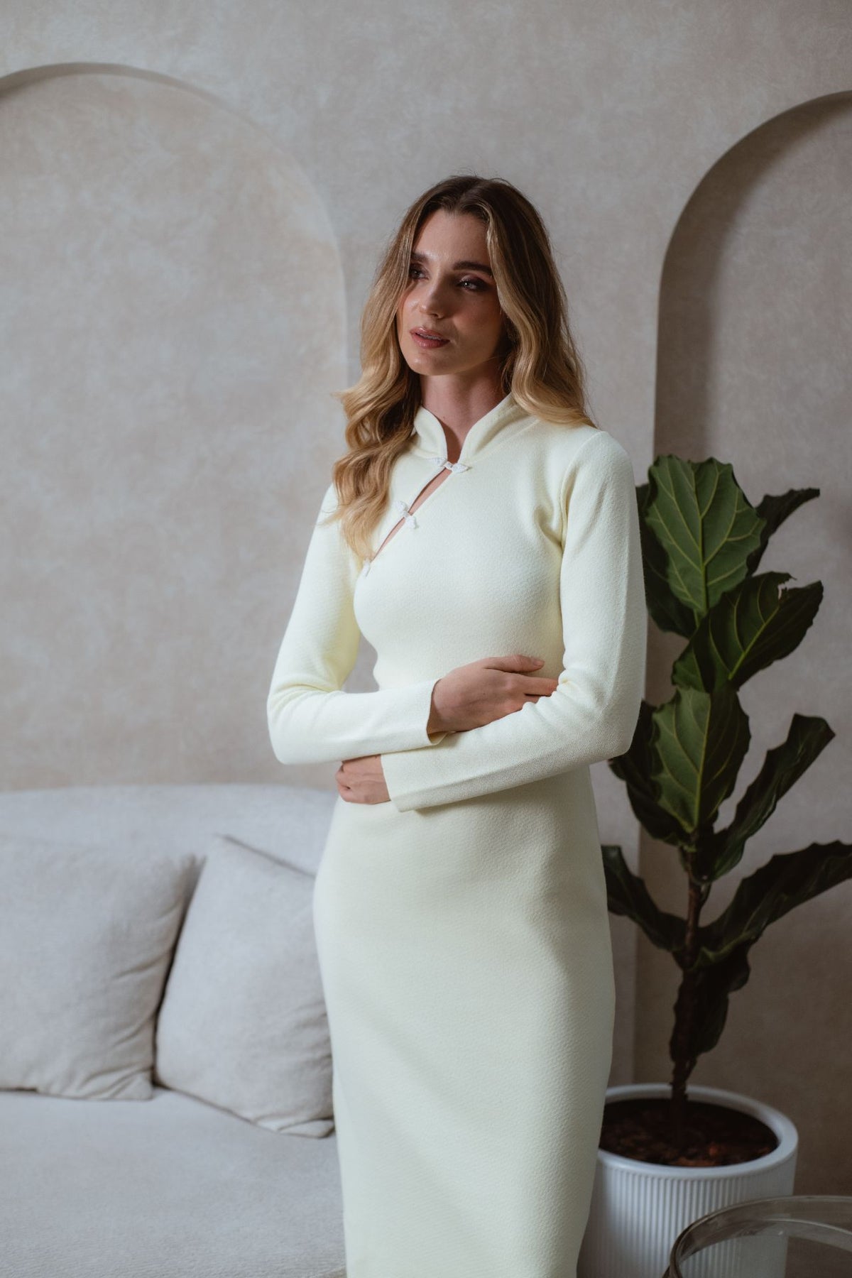 Vestido Celine Vainilla