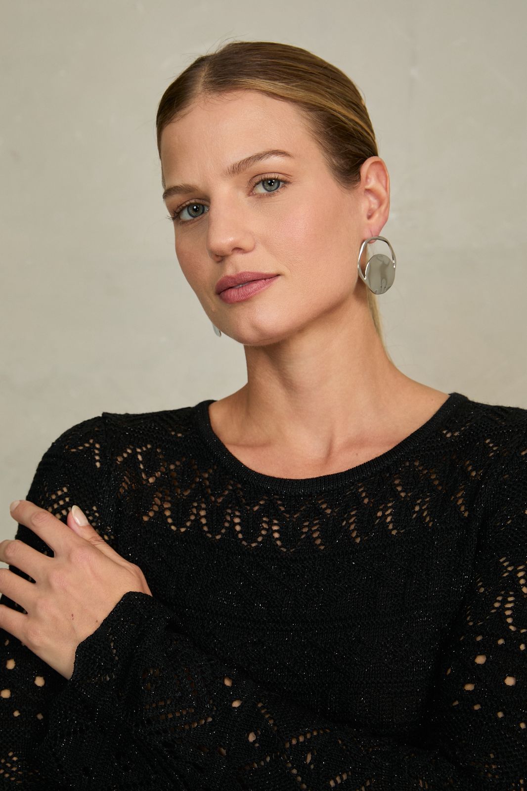 Vestido Amanda Negro Con Brillo