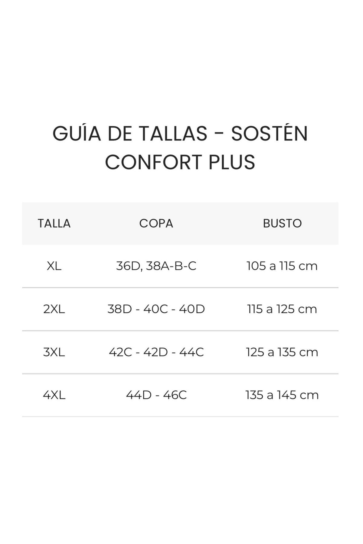 Sostén Confort Plus Negro