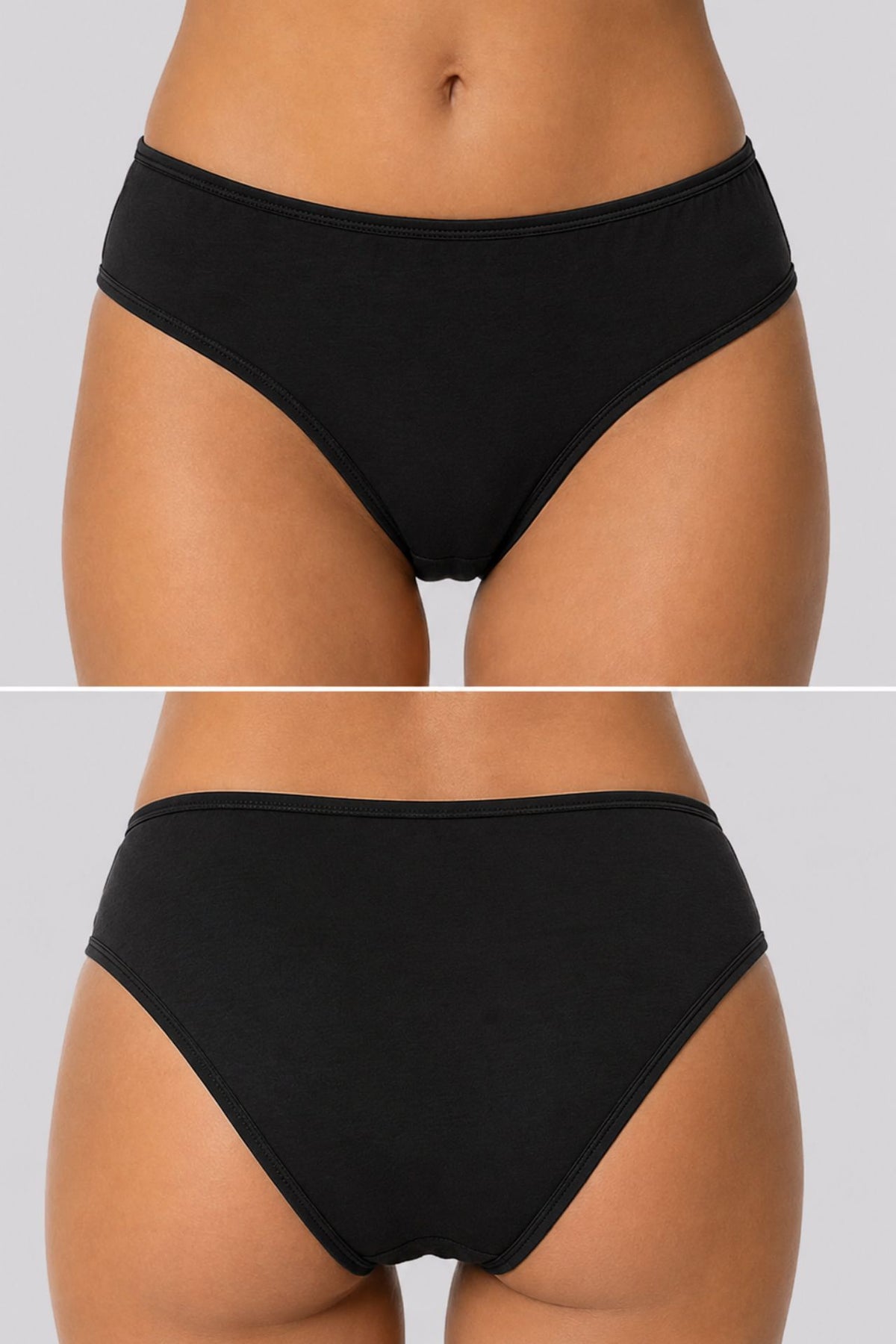 Calzón Bikini Algodón Negro
