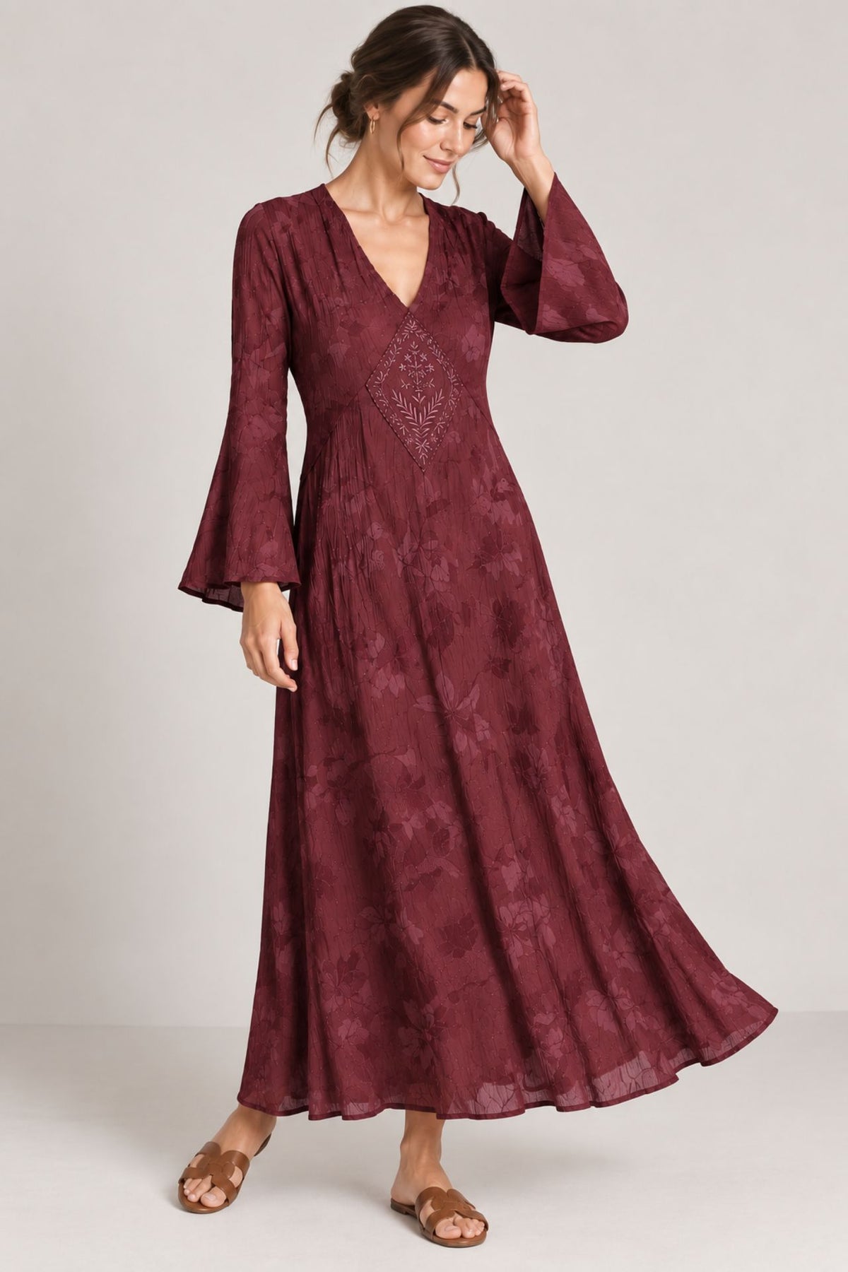 Vestido Ankara Guinda