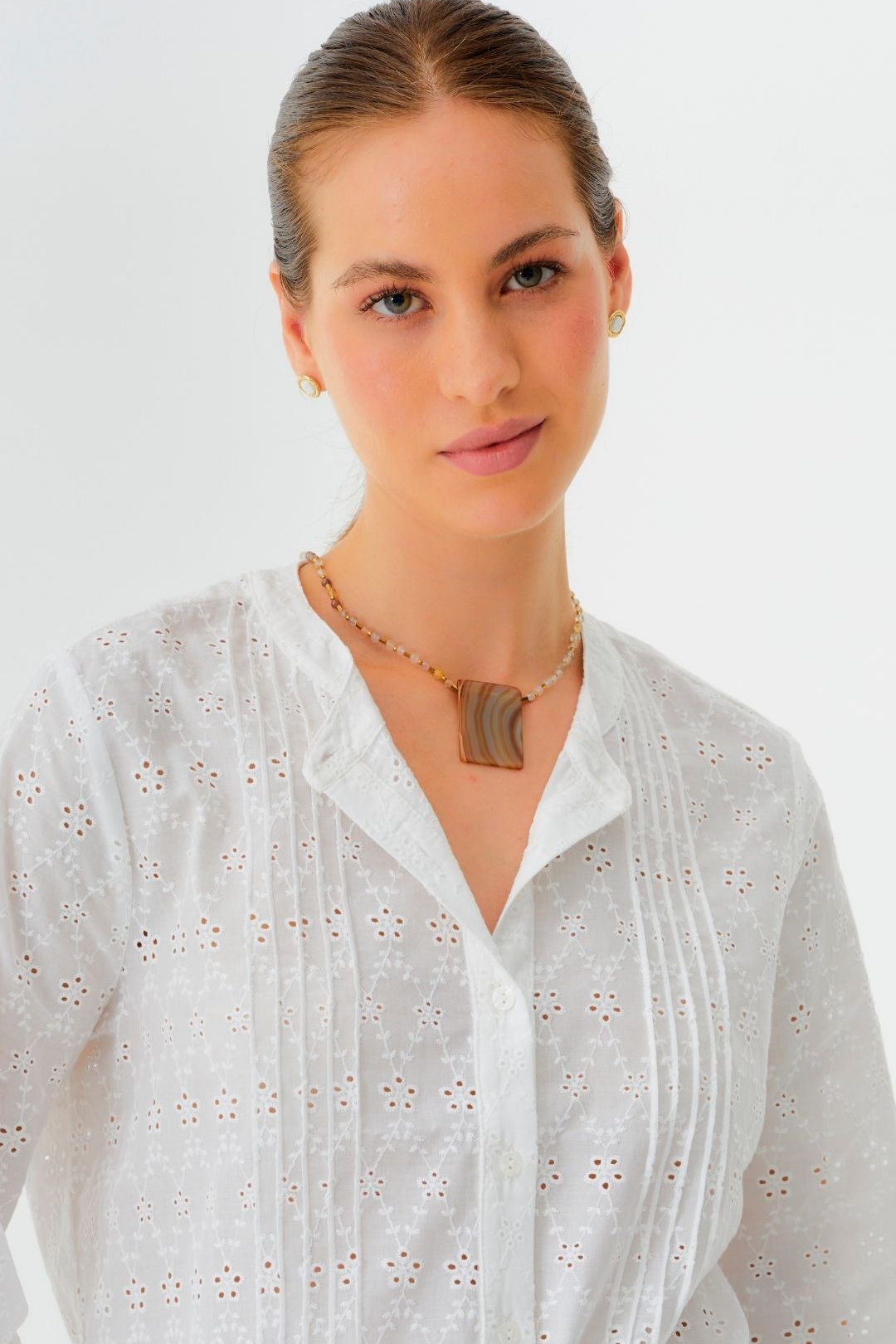 Blusa Gala Broderie Blanco