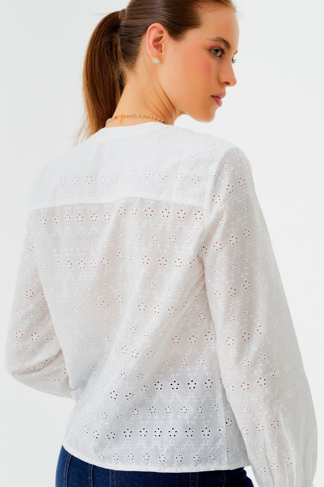 Blusa Gala Broderie Blanco