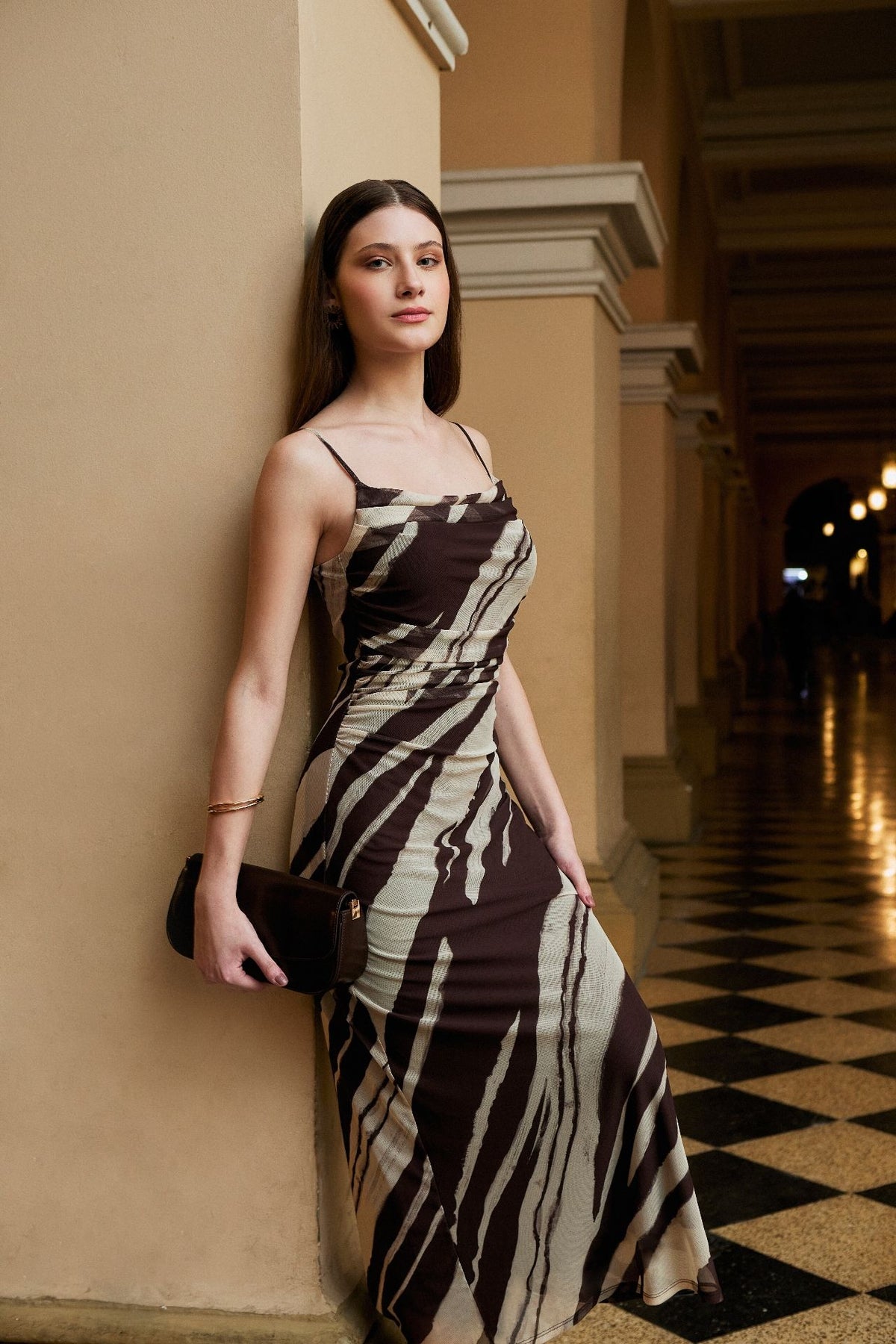 Vestido Maria Marron