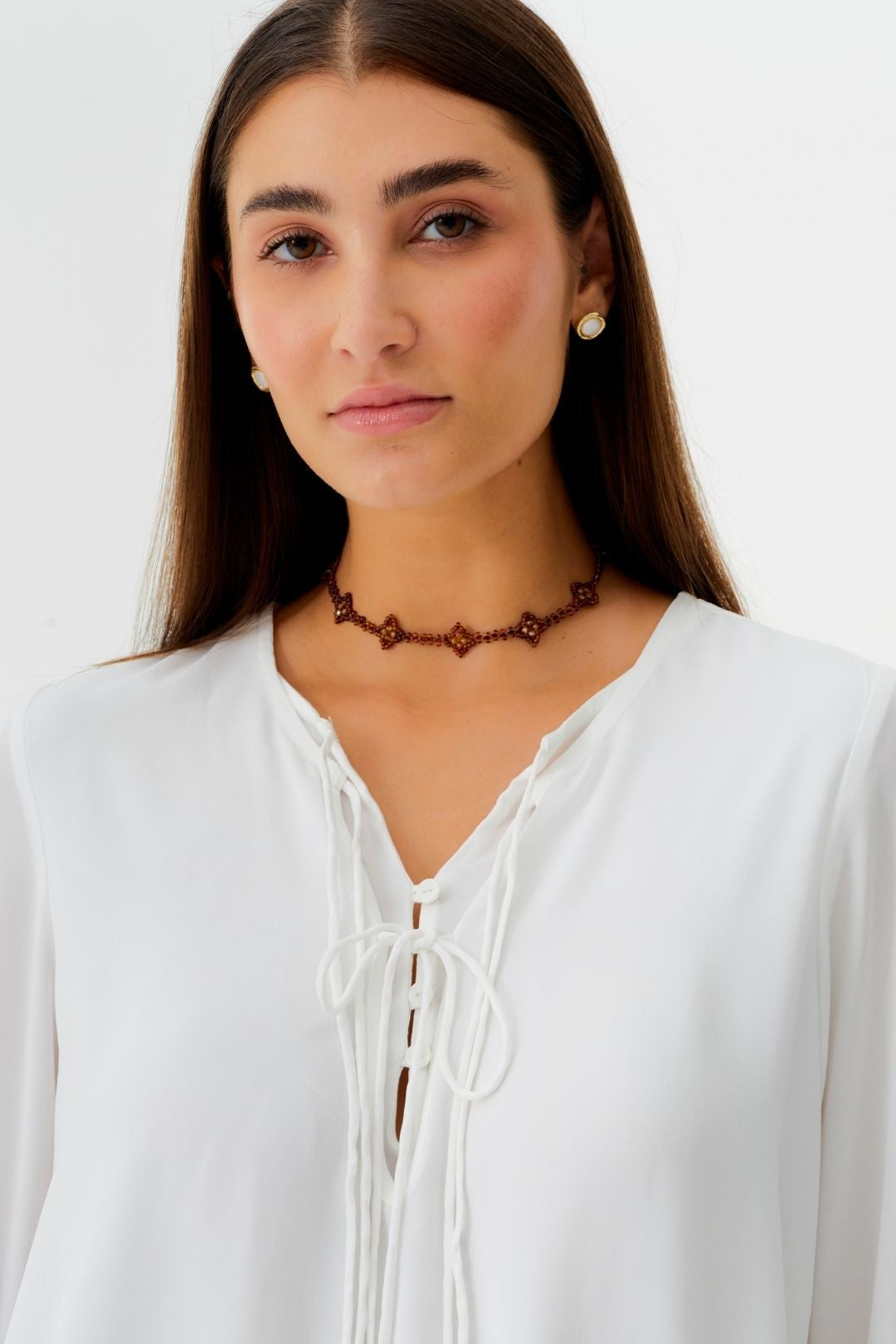 Blusa Sienna Gasa Blanco