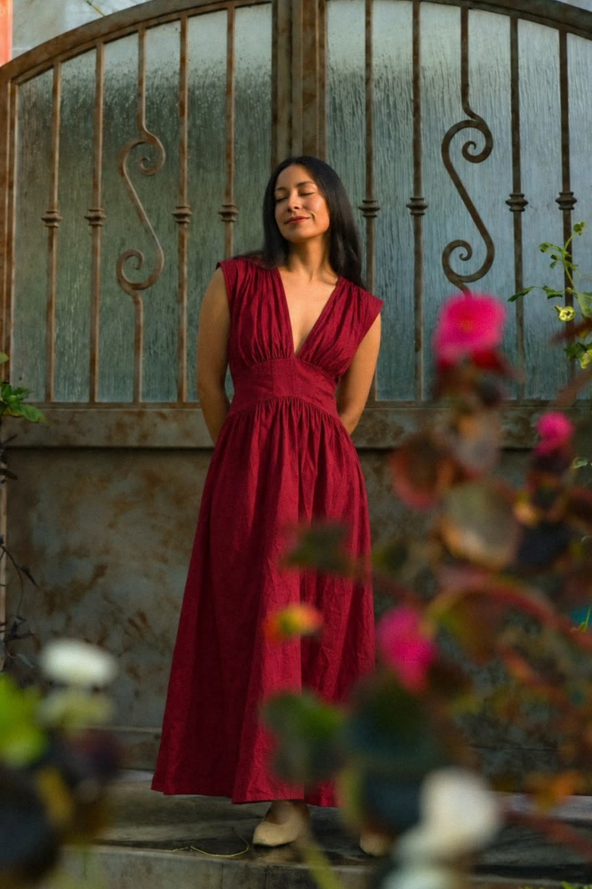 Vestido Emilia Guinda