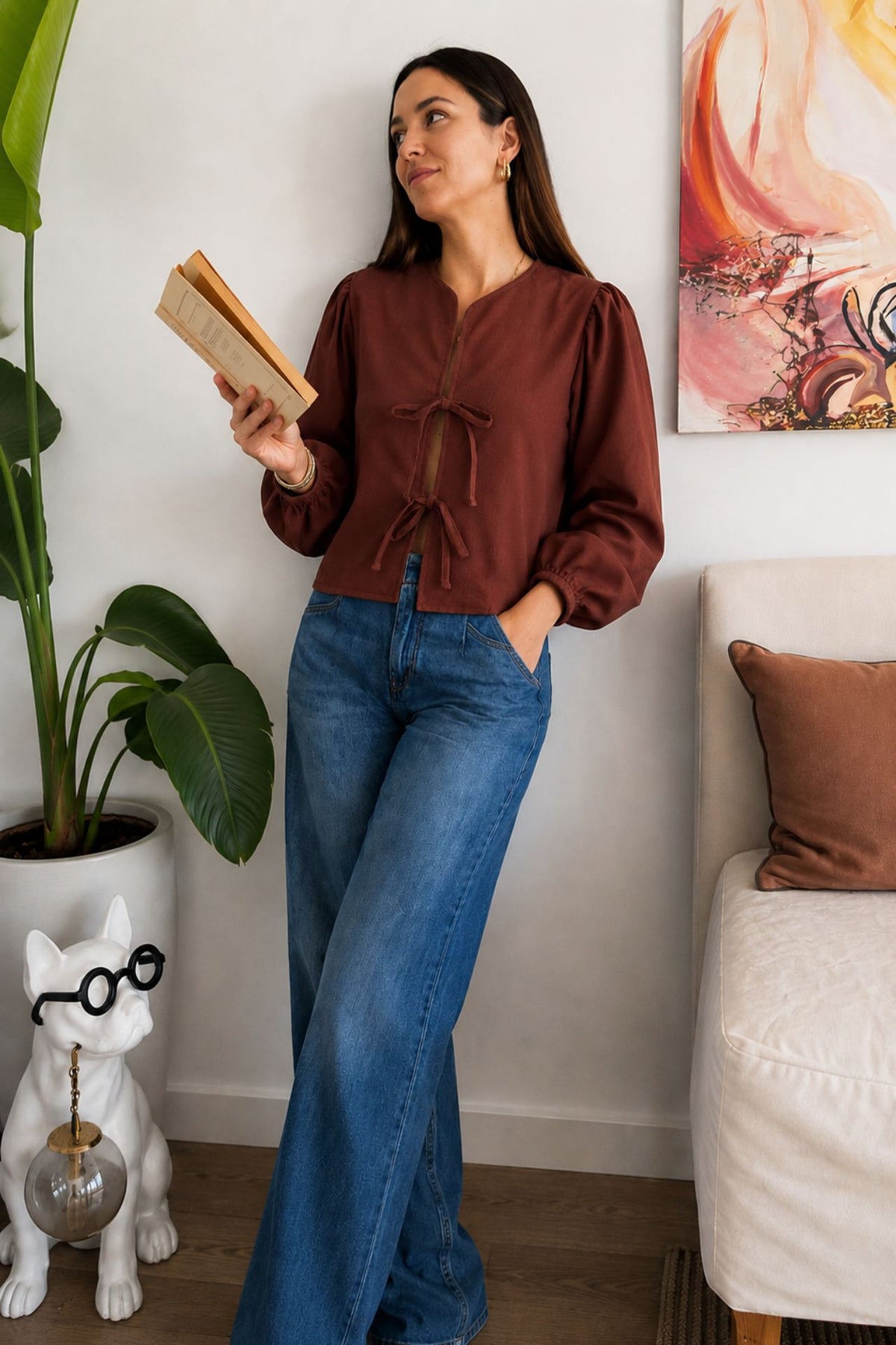Blusa Algarve Marrón