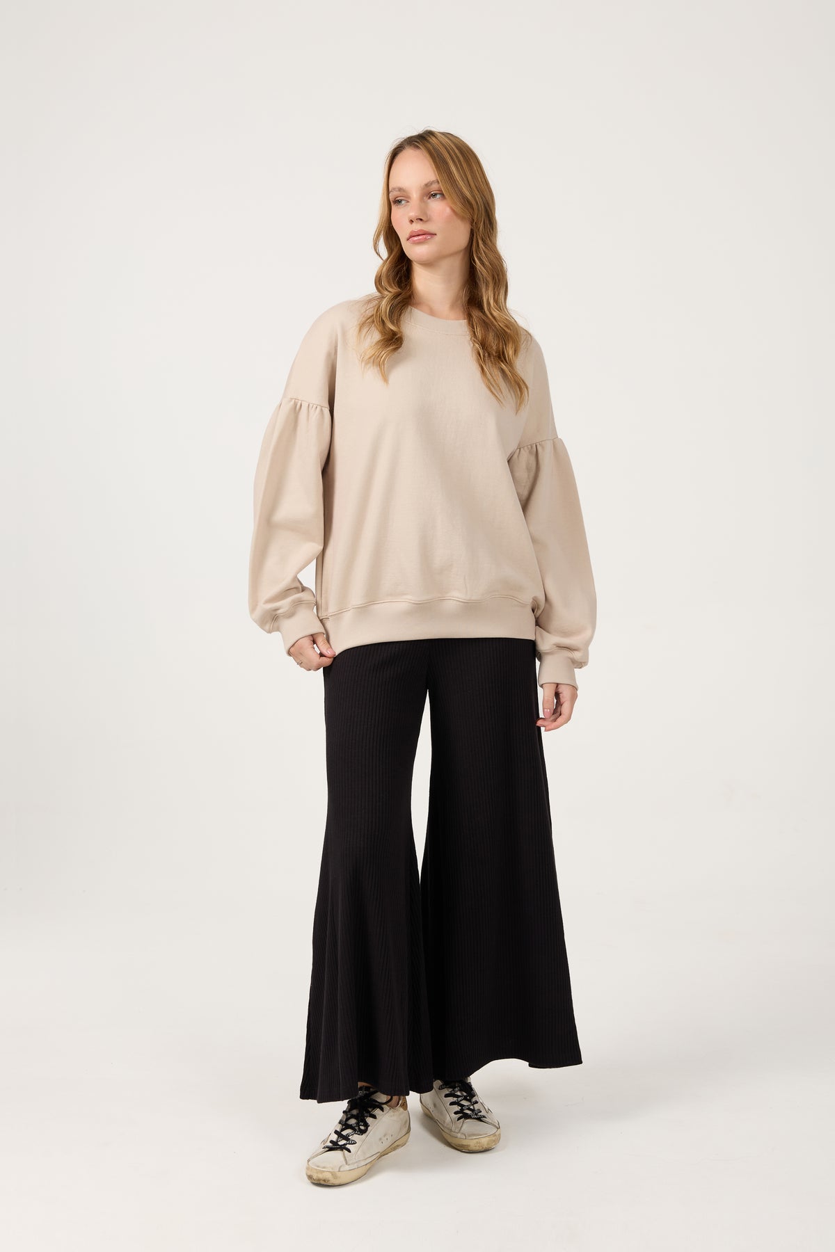 Balloon Sweatshirt Beige