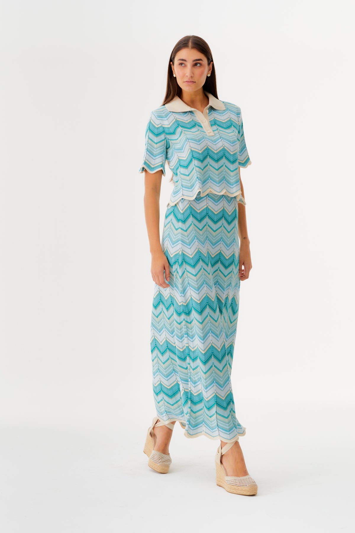 Pre Venta Falda Zoe Celeste