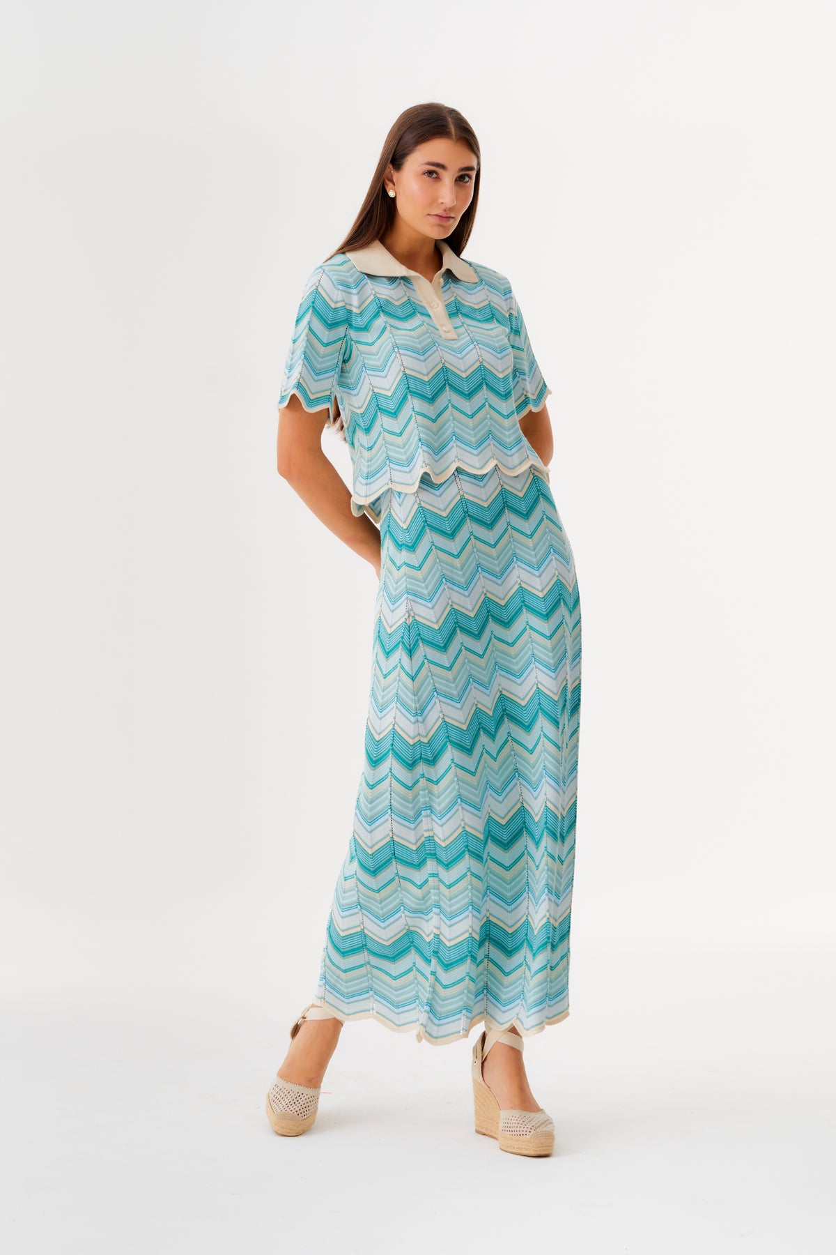 Pre Venta Falda Zoe Celeste
